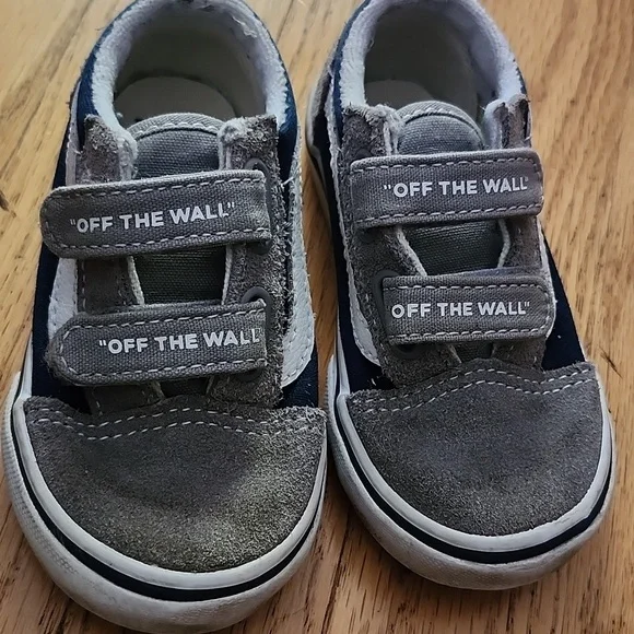 Vans Shoes Vans Kids Shoes Gray And Blue Size Toddler Poshmark